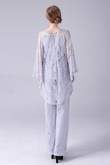 sølv 3 stk lange ermer mor til bruden buksedresser